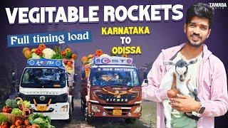 vegetable Rockets   | full timing loads | BHARATBENZ VS EICHER @KITTUTRUCKVLOGS007