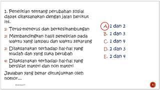 Soal Pendalaman Materi Sosiologi  Perubahan Sosial Dan Dampaknya