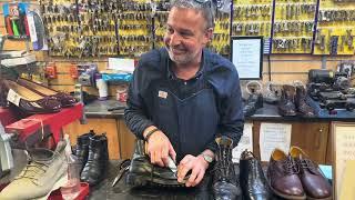 Split Leather Uppers on Trickers Stow English Boots / Dainite New Commando Sole | Boot Repair