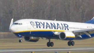 Ryanair B737 landing in Budapest (with ATC audio) Plane Spotting 2021 January