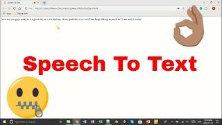 How to make a Speech To Text in JavaScript!