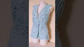 Ирландское кружево из толстой пряжи #ирландскоекружево #фриформ #вязаниекрючком #рукоделие #music