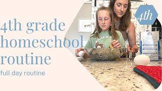 4TH GRADE HOMESCHOOL ROUTINE||FULL SCHOOL DAY AT HOME