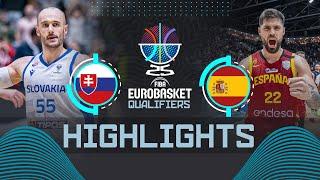 Slovakia  vs Spain  | Highlights | FIBA EuroBasket 2025 Qualifiers