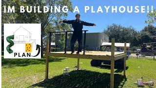 DIY OUTDOOR PLAYGROUND | DIY ELEVATED PLAYHOUSE PT1