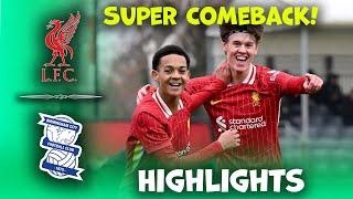 Liverpool u18 vs Birmingham City u18 | Premier League Cup | Highlights 23-11-2024