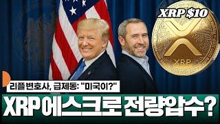 리플 변호사 급제동! 미국, XRP 에스크로 전량 압수? #XRP