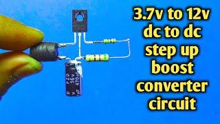 3.7v to 12v | 3.7v to 12v converter circuit | 3.7v to 12v boost converter circuit diagram