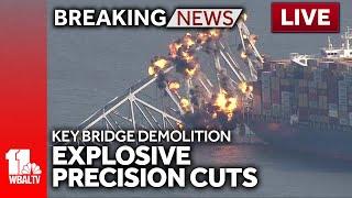 LIVE from SkyTeam 11: Explosive precision cuts to Key Bridge wreckage - wbaltv.com