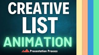 Creative After Effects Style List Animation in PowerPoint