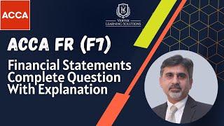 ACCA FR (F7) | Interpretation of Financial Statements Complete Question With Explanation #acca #f7