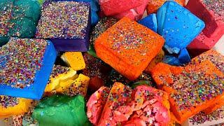 Big Bucket of Dyed BSN Blocks - 20k Q4 Celebration 🩵🩷 | Gym Chalk ASMR | Satisfying Sounds