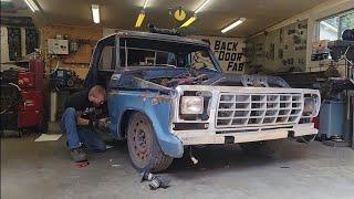 "SCRAPPY"  King of Booty Fab and BackDoor Fab build a  1977 F Truck on a 2011 Crown Victoria chassis