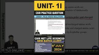 | CSIR Practice Question | Unit 1 | Topic: I. Stability of proteins and nucleic acids. |