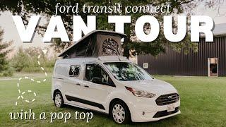 Transit Connect With a Pop Top | Micro Camper Van Tour