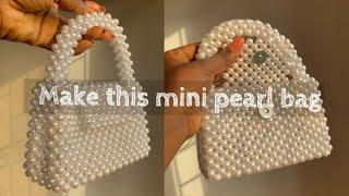 HOW TO MAKE A MINI BALENCIAGA BEADED BAG | FOR BEGINNERS ONLY. 