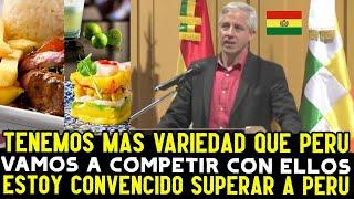 POLITICO BOLIVIANO DA DISCURSO PARA QUE BOLIVIA SUPERE A PERU EN GASTRONOMIA EN EL FUTURO