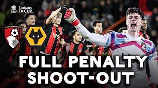 FULL PENALTY SHOOT-OUT | Bournemouth v Wolves | Fifth Round | Emirates FA Cup 2024-25