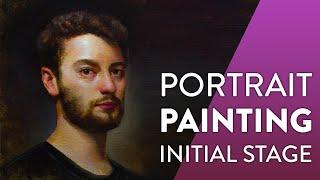 How to Start Portrait in Oil: Raw Umber Initial Layer (Part 1 of 4)