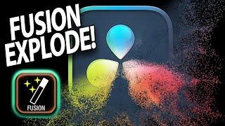 Easy FUSION Particle Explosions with only 4 Nodes In DaVinci Resolve 19! | Beginner Fusion Tutorial