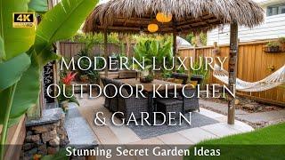 Discover Stunning Secret Garden Ideas to Enhance Modern Luxury Outdoor Kitchens & Dining Areas