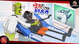 LULLUR PETE HANGOR | BANGLA GOLPO | LULLU BHUTER BANGLA CARTOON | BENGALI GHOST STORIES