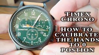 How to calibrate chronograph hands to 0 position Timex Expedition / Weekender Chrono #gedmislaguna