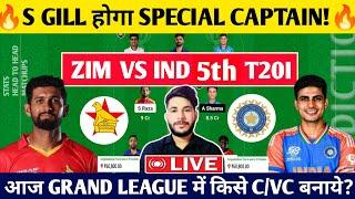 ZIM vs IND Dream11 Prediction Live|ZIM vs IND Dream11 Team|Zimbabwe vs India T20 Dream11 Prediction