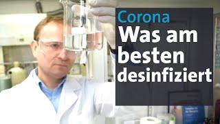 Desinfektionsmittel: Der Apotheker zeigt, was am besten gegen Corona wirkt | Abendschau | BR24