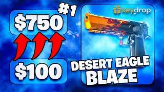 100$'DAN DEAGLE BLAZE KATLIYORUZ! CS2 KASA AÇILIMI 2024 - keydrop