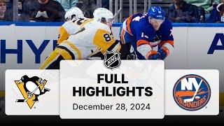 NHL Highlights | Penguins vs. Islanders | December 28, 2024