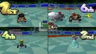 Mario Kart Double Dash Custom Tracks 4 Players King Bob Omb Vs Bowser Vs Luigi Vs Rosalina Versus
