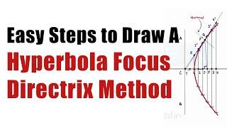 Easy Steps to Draw A Hyperbola using Focus Directrix Method - Engg Curves - Engg Drawing