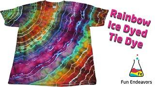 Tie Dye Patterns:   Ice Dyed Rainbow Geode Style [Muck Dyed]