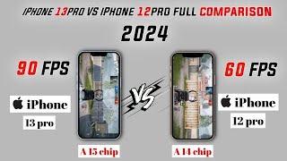 iphone 13Pro vs 12Pro Bgmi/Pubg test |  side by side test in 2024 seconds iphone full results