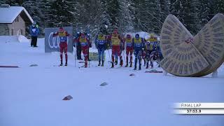 Gus Schumacher Breaks Top 10 at 2021 Tour de Ski Stage 6 -  Men's Mass Start 15K C