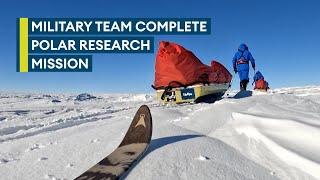 Military team return home after 900km Antarctic research expedition