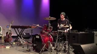 Jason Barnes robotic drumming arm at Moogfest 2016