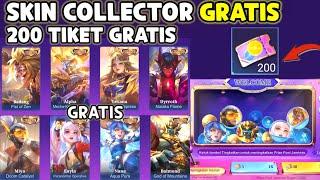 DI JAMIN DAPAT SKIN COLLECTOR GRATIS & 200 TIKET GRATIS, 100% DAPAT COLLECTOR