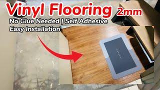 How to Install Vinyl Flooring with Self Adhesive | Peel and Stick Vinyl Flooring Installation DIY