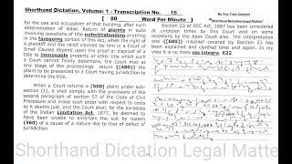 Shorthand Dictation (Legal), 80 WPM, Volume 1, Exercise 16