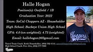 Halle Hogan Softball Skills Video - 2022 Outfield 1B