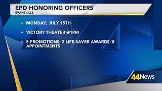 Evansville Police appointing and honoring offices during ceremony Monday