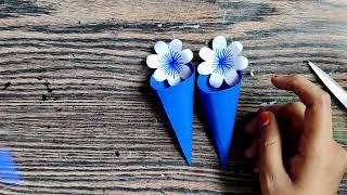 DIY Beautiful Paper Flower Wall Hanging // DIY paper Flower Craft