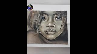 How to draw Cute Girl Child Acrylic Portrait Painting / by VIKRAM MFA