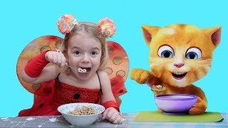 Anabella si PISICA VESELA | Anabella and  FUNNY talking CAT | Video for KIDS