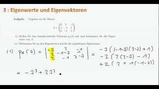 Mathe I, 3 : Eigenwerte und Eigenvektoren