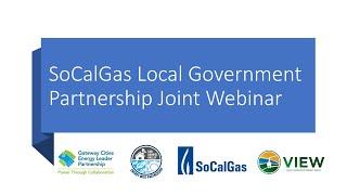 SoCalGas Joint Partnership Webinar: Easy Therm Savings for Public Agencies