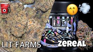 LIT FARMS  - ZEREAL - THCa REVIEW & UNBOXING! #THCA #LITFARMS