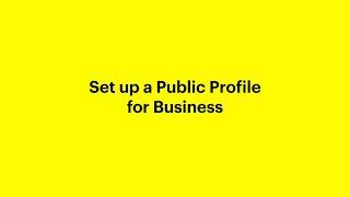 Set up a Public Profile for Business on Snapchat